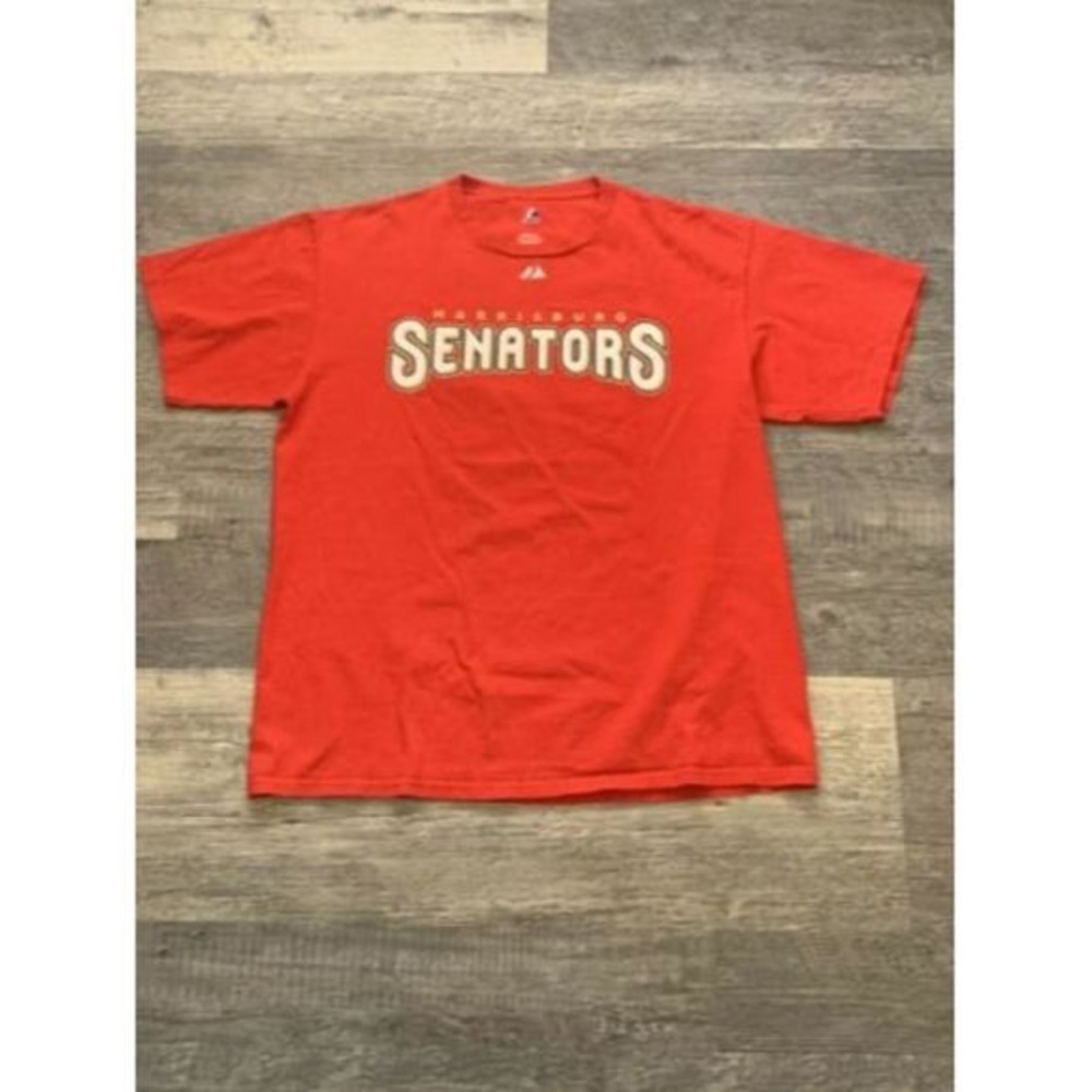 Stephen Strasburg Majestic Harrisburg Senators T-Shirt Size Large Phillies MLB